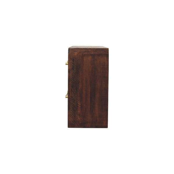 HomeRoots 47" Brown Solid Wood Sideboard with Four Drawers - Stylish Storage Solution for Any Room! 719373
