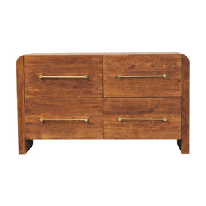 HomeRoots 33" Brown Solid Wood Sideboard with Three Spacious Drawers for Timeless Home Organization & Style 719374