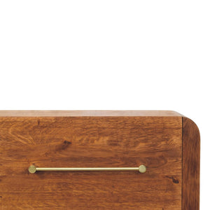 HomeRoots 33" Brown Solid Wood Sideboard with Three Spacious Drawers for Timeless Home Organization & Style 719374