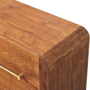 HomeRoots 33" Brown Solid Wood Sideboard with Three Spacious Drawers for Timeless Home Organization & Style 719374