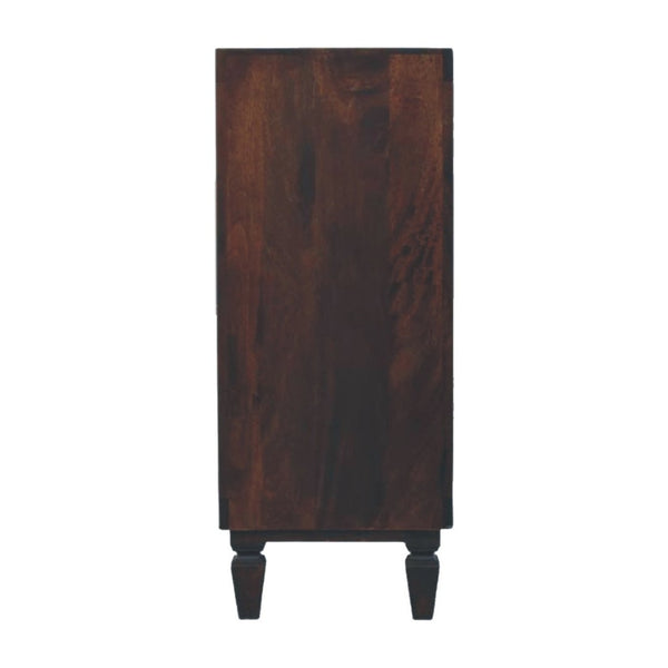 HomeRoots 32" Brown Solid Wood Sideboard with Three Drawers - Stylish Storage for Any Room in Your Home! 719376