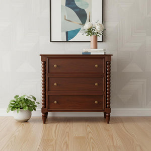 HomeRoots 59" Brown Solid Wood Sideboard with Two Drawers - Modern Storage Solution for Any Room Decor! 719377