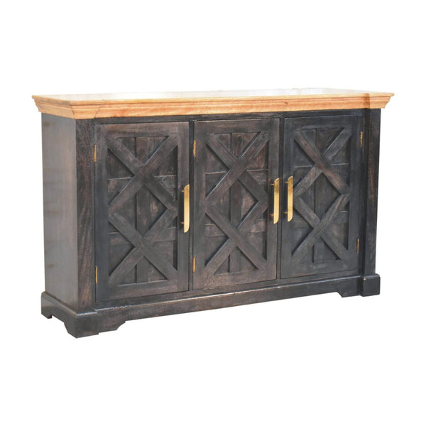 HomeRoots 30" Brown Solid Wood Sideboard with 2 Drawers - Stylish Storage for Any Room, Compact & Versatile 719378