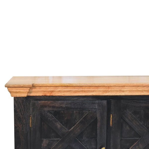 HomeRoots 30" Brown Solid Wood Sideboard with 2 Drawers - Stylish Storage for Any Room, Compact & Versatile 719378