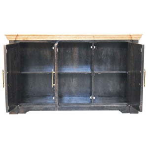 HomeRoots 30" Brown Solid Wood Sideboard with 2 Drawers - Stylish Storage for Any Room, Compact & Versatile 719378