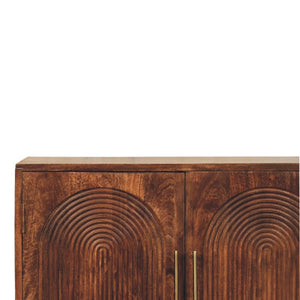 HomeRoots 22" Brown Solid Wood Sideboard with Two Drawers – Stylish Storage Solution for Any Room Decor 719379