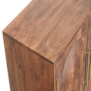 HomeRoots 22" Brown Solid Wood Sideboard with Two Drawers – Stylish Storage Solution for Any Room Decor 719379