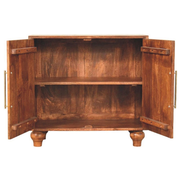 HomeRoots 22" Brown Solid Wood Sideboard with Two Drawers – Stylish Storage Solution for Any Room Decor 719379
