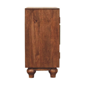 HomeRoots 22" Brown Solid Wood Sideboard with Two Drawers – Stylish Storage Solution for Any Room Decor 719379