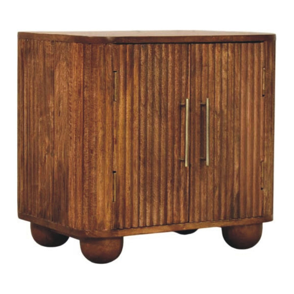 HomeRoots 59" Brown Solid Wood Sideboard with Three Drawers - Stylish Storage Solution for Modern Interiors 719380