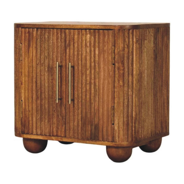 HomeRoots 59" Brown Solid Wood Sideboard with Three Drawers - Stylish Storage Solution for Modern Interiors 719380