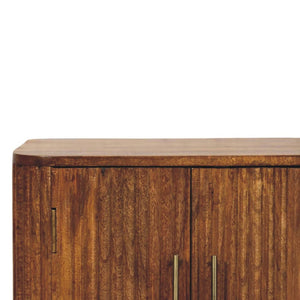HomeRoots 59" Brown Solid Wood Sideboard with Three Drawers - Stylish Storage Solution for Modern Interiors 719380