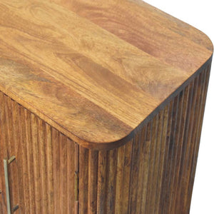 HomeRoots 59" Brown Solid Wood Sideboard with Three Drawers - Stylish Storage Solution for Modern Interiors 719380