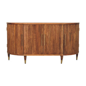 HomeRoots 35" Chic Solid Wood Four Drawer Sideboard - Modern Storage Solution for Home Décor & Organization 719381