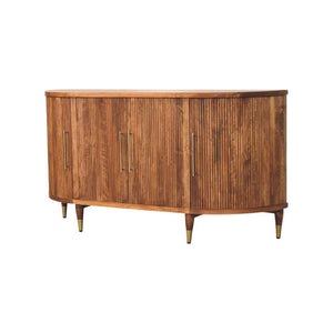HomeRoots 35" Chic Solid Wood Four Drawer Sideboard - Modern Storage Solution for Home Décor & Organization 719381