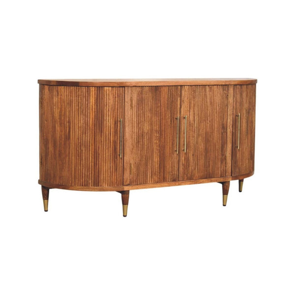 HomeRoots 35" Chic Solid Wood Four Drawer Sideboard - Modern Storage Solution for Home Décor & Organization 719381