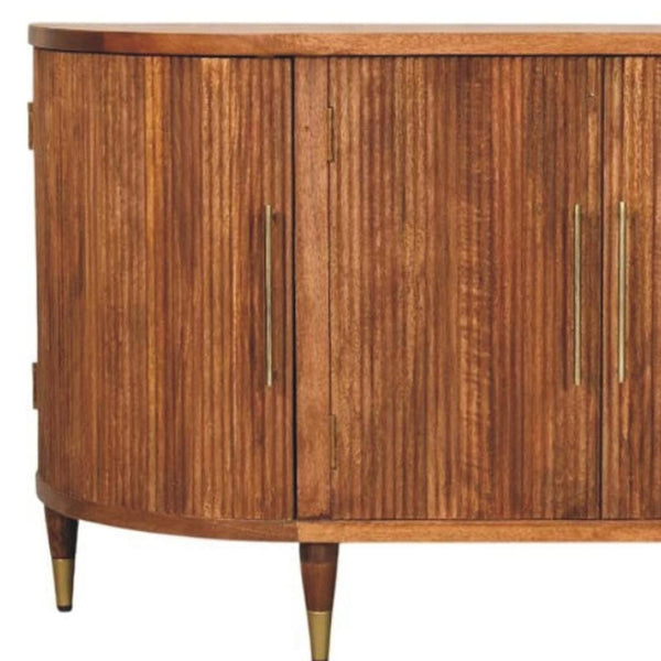 HomeRoots 35" Chic Solid Wood Four Drawer Sideboard - Modern Storage Solution for Home Décor & Organization 719381
