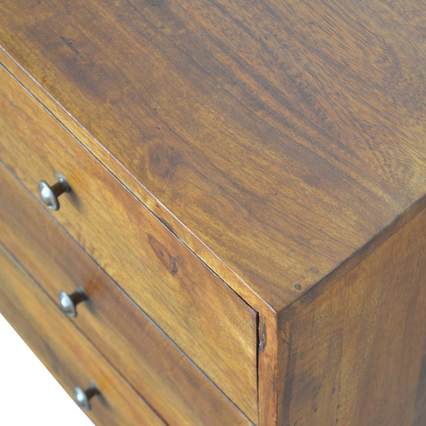 HomeRoots 65" Solid Wood Sideboard with Six Drawers – Stylish Brown Finish & Modern Silver Hardware Design 719382