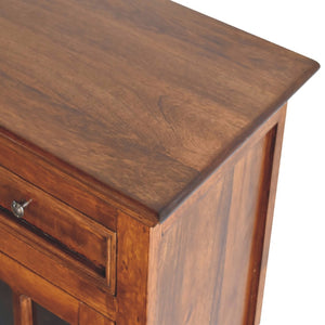 HomeRoots 65" Brown Solid Wood Sideboard - Stylish Four Drawer Storage Solution for Modern Living Spaces 719384