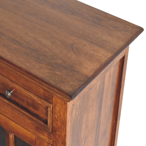 HomeRoots 65" Brown Solid Wood Sideboard - Stylish Four Drawer Storage Solution for Modern Living Spaces 719384