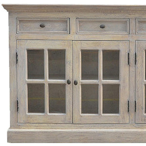 HomeRoots 32" Stylish Solid Wood Sideboard with Two Drawers - Contemporary Design for Versatile Storage Solutions 719385