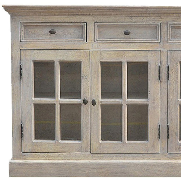 HomeRoots 32" Stylish Solid Wood Sideboard with Two Drawers - Contemporary Design for Versatile Storage Solutions 719385