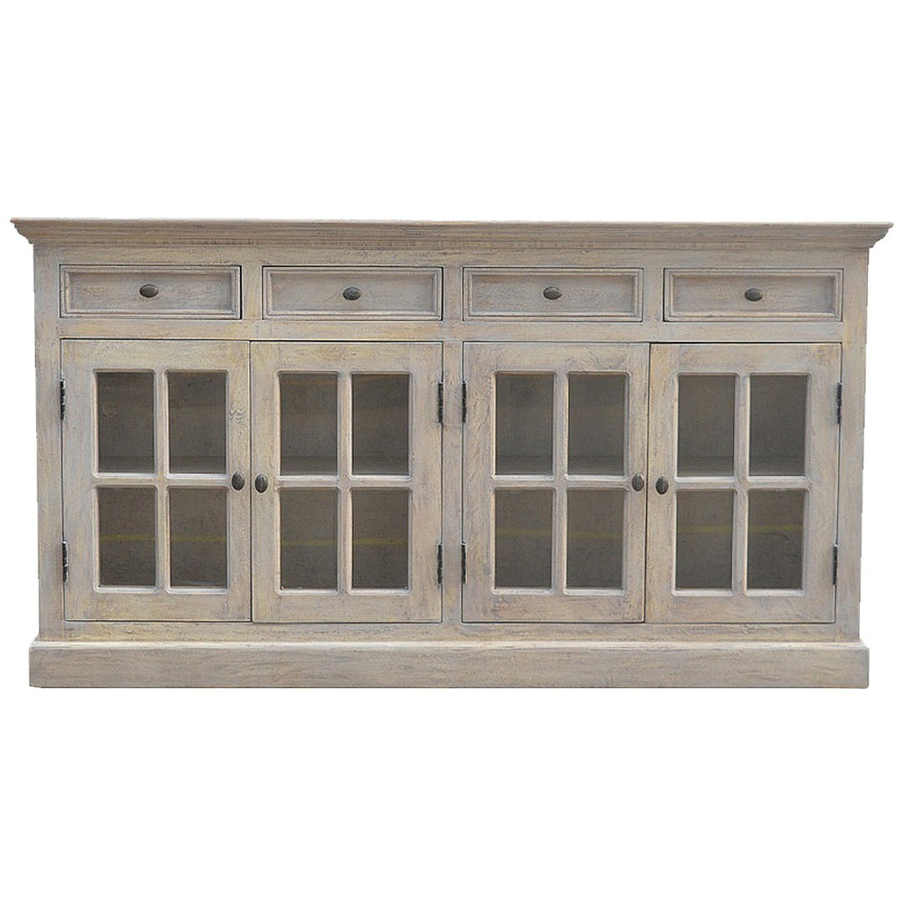 HomeRoots 32" Stylish Solid Wood Sideboard with Two Drawers - Contemporary Design for Versatile Storage Solutions 719385