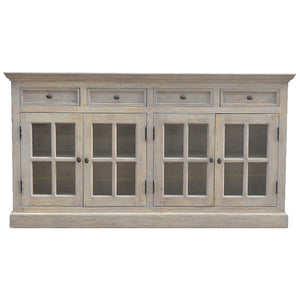 HomeRoots 32" Stylish Solid Wood Sideboard with Two Drawers - Contemporary Design for Versatile Storage Solutions 719385