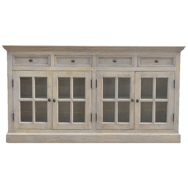 HomeRoots 32" Stylish Solid Wood Sideboard with Two Drawers - Contemporary Design for Versatile Storage Solutions 719385