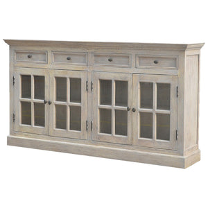 HomeRoots 32" Stylish Solid Wood Sideboard with Two Drawers - Contemporary Design for Versatile Storage Solutions 719385