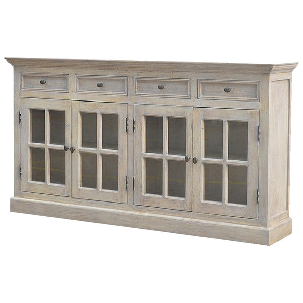 HomeRoots 32" Stylish Solid Wood Sideboard with Two Drawers - Contemporary Design for Versatile Storage Solutions 719385