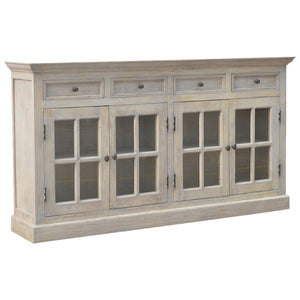 HomeRoots 32" Stylish Solid Wood Sideboard with Two Drawers - Contemporary Design for Versatile Storage Solutions 719385