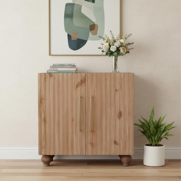 HomeRoots 57" Solid Wood Sideboard with Five Drawers - Versatile Brown Storage Solution for Any Room Decor 719386