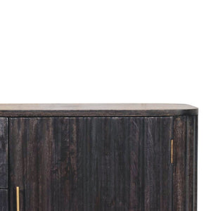 HomeRoots 57" Brown Solid Wood Sideboard – Stylish Five Drawer Cabinet for Modern Storage in Any Room 719387