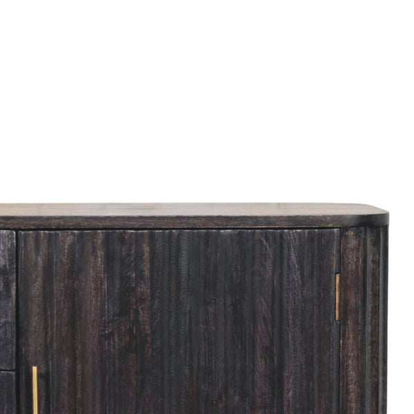 HomeRoots 57" Brown Solid Wood Sideboard – Stylish Five Drawer Cabinet for Modern Storage in Any Room 719387