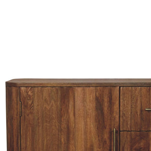 HomeRoots 35" Brown Solid Wood Sideboard with Four Drawers – Stylish Storage Solution for Any Room Decor 719388