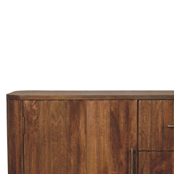 HomeRoots 35" Brown Solid Wood Sideboard with Four Drawers – Stylish Storage Solution for Any Room Decor 719388