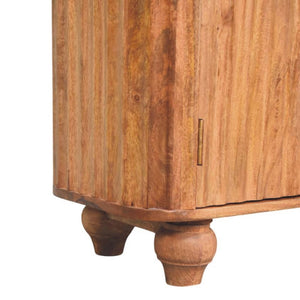 HomeRoots 35" Brown Solid Wood Sideboard with Four Drawers – Stylish Storage Solution for Any Room Decor 719388