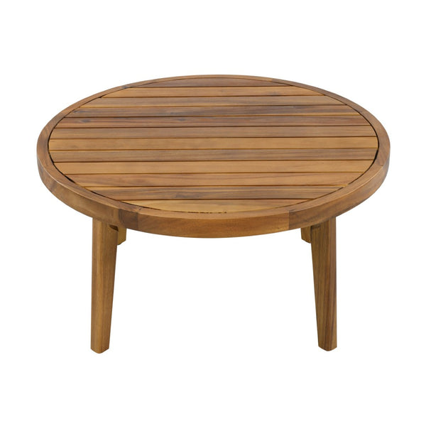 English Elm Outdoor Acacia Wood 4 Piece Conversation Set with Woven Rope Back Teak Resort Style N768P408130T_2_N768P408131T