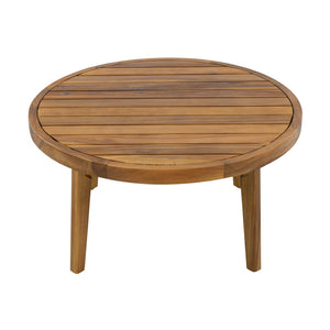 English Elm Outdoor Acacia Wood Loveseat Set with Rope Woven Panels and Matching Coffee Table Beige,Teak N768P408131T