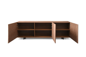 HomeRoots 94" Dark Gray Wood Sideboard with Soft-Close Doors, Modern Design & Versatile Storage Solutions 719398