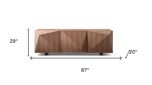 HomeRoots 94" Dark Gray Wood Sideboard with Soft-Close Doors, Modern Design & Versatile Storage Solutions 719398