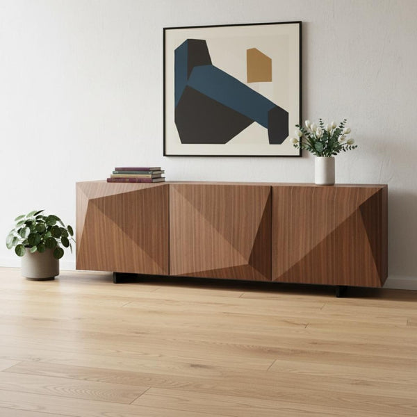 HomeRoots 94" Dark Gray Wood Sideboard with Soft-Close Doors, Modern Design & Versatile Storage Solutions 719398