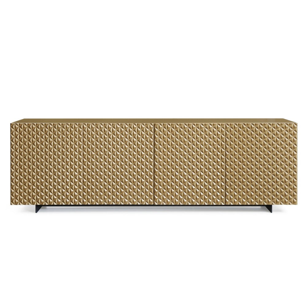 HomeRoots 79" Light Gray Wood Sideboard - Stylish Storage Solution with Four Doors for Modern Spaces 719400