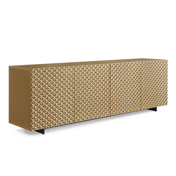 HomeRoots 79" Light Gray Wood Sideboard - Stylish Storage Solution with Four Doors for Modern Spaces 719400