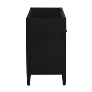 English Elm 36'' Modern Bathroom Vanity Cabinet with Tip-Out Drawer, Adjustable Shelf, Smooth Metal Slides, Solid Wood Frame Black N710P186084B