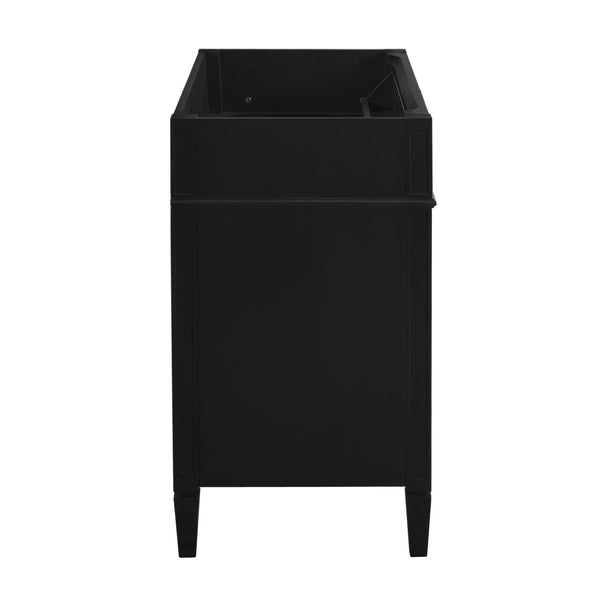 English Elm 36'' Modern Bathroom Vanity Cabinet with Tip-Out Drawer, Adjustable Shelf, Smooth Metal Slides, Solid Wood Frame Black N710P186084B