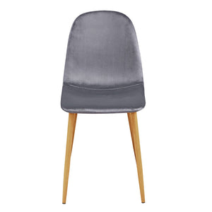 HomeRoots Set of Four Modern Gray and Brown Fabric Dining Chairs - Stylish, Comfortable, and Versatile Seating 719408