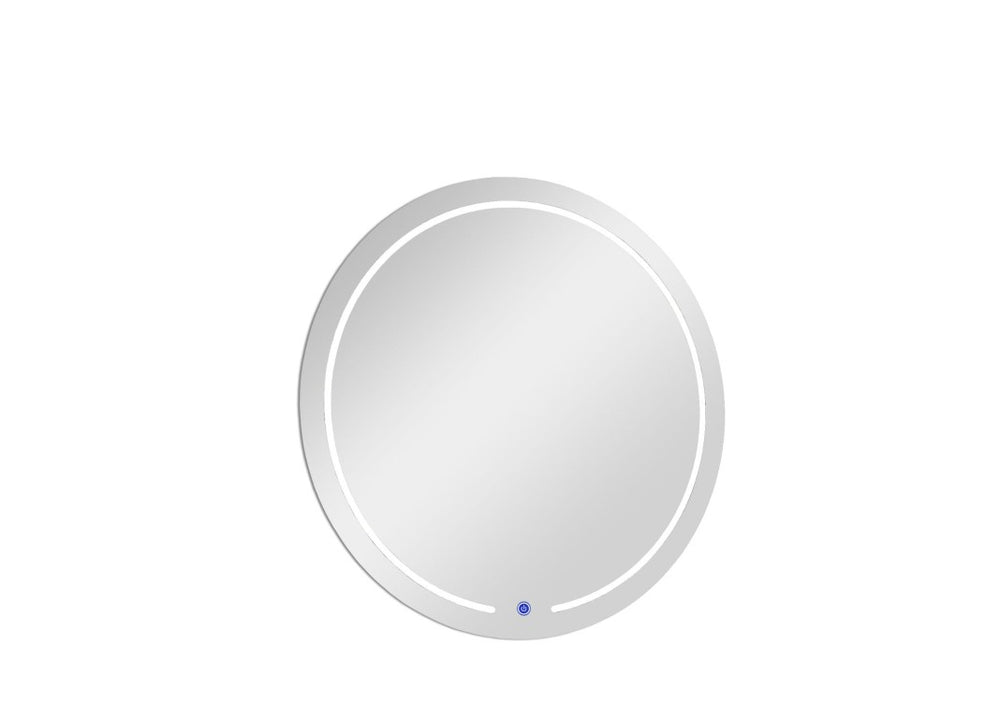 HomeRoots 39 Inch Round Illuminated Frameless Bathroom Mirror with Led Backlit Glow 719409