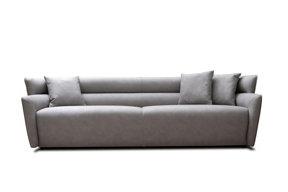 HomeRoots 100 Inch Nubuck Leather Sofa with Premium Upholstery for Spacious Living Rooms 719424